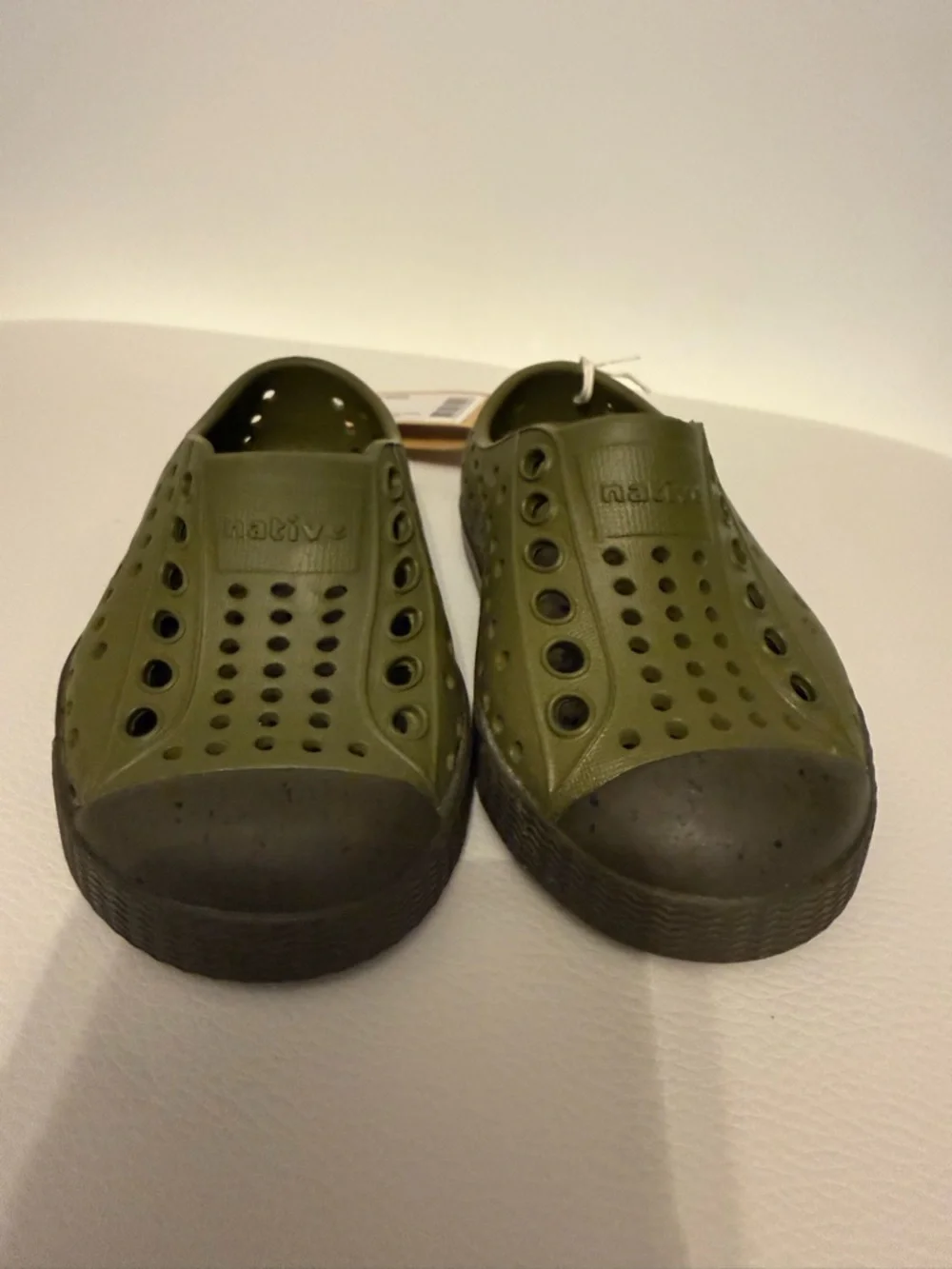 ☀️🌊Native Jefferson Kids Slip-On Shoes in Olive Green